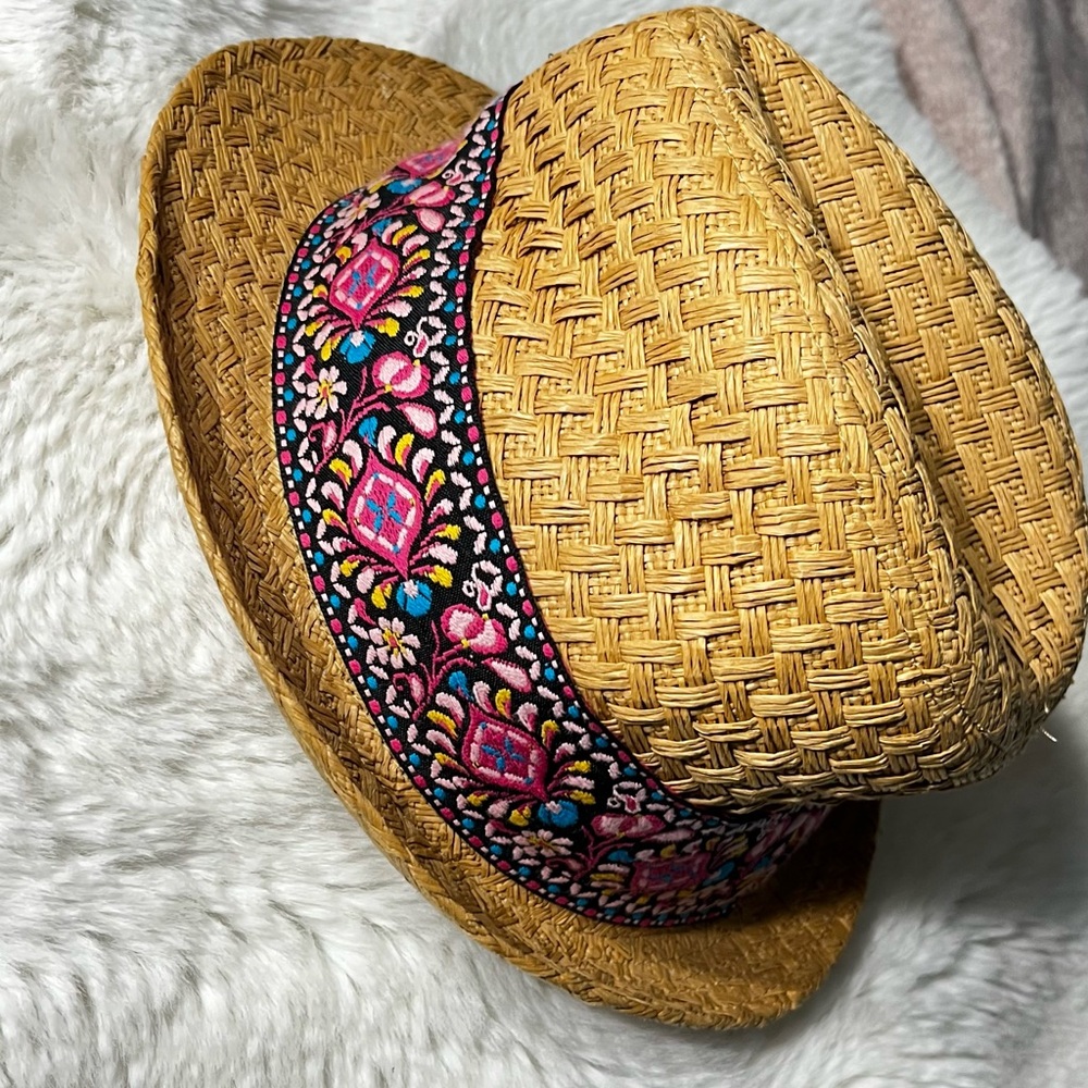 Bohemian straw beach hat